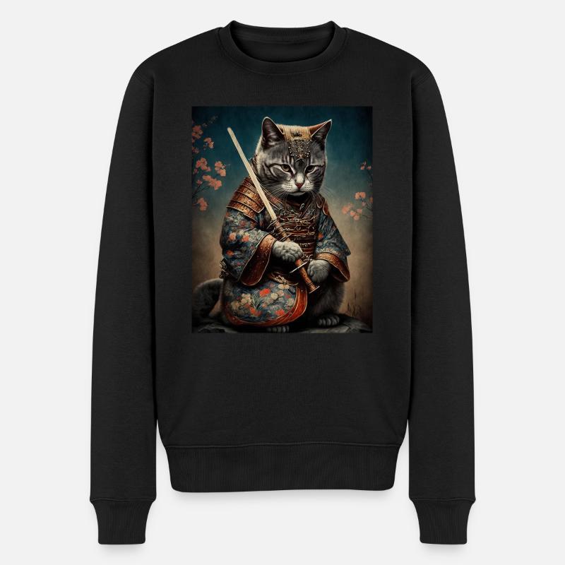 Chatmurai 12 - Männer Premium Bio Pullover - Schwarz