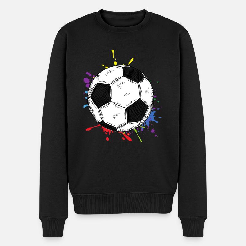 Fußball - Männer Premium Bio Pullover - Schwarz
