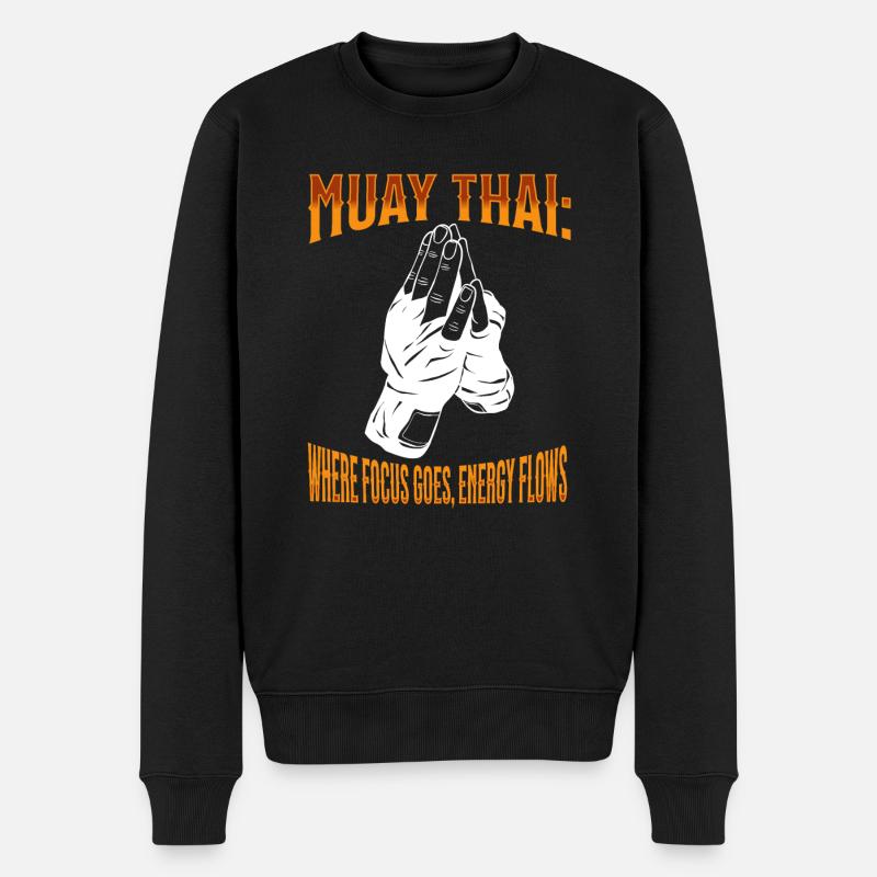 Muay Thai Boxing Muay Thai - Männer Premium Bio Pullover - Schwarz