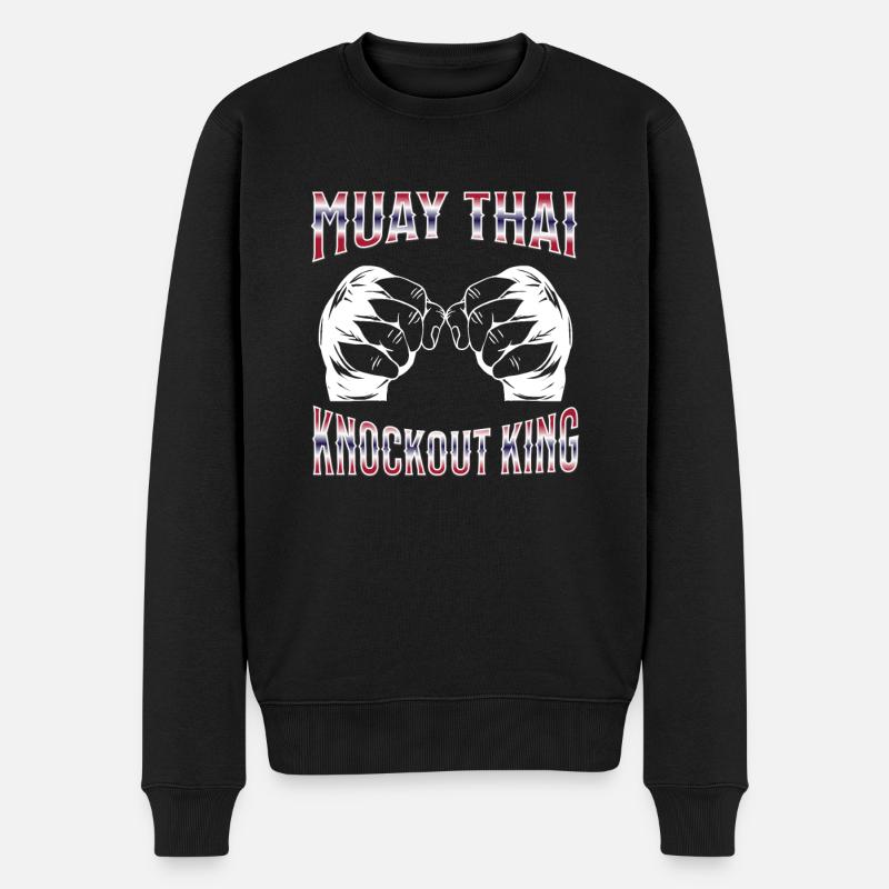 Muay Thai Boxing Muay Thai - Männer Premium Bio Pullover - Schwarz