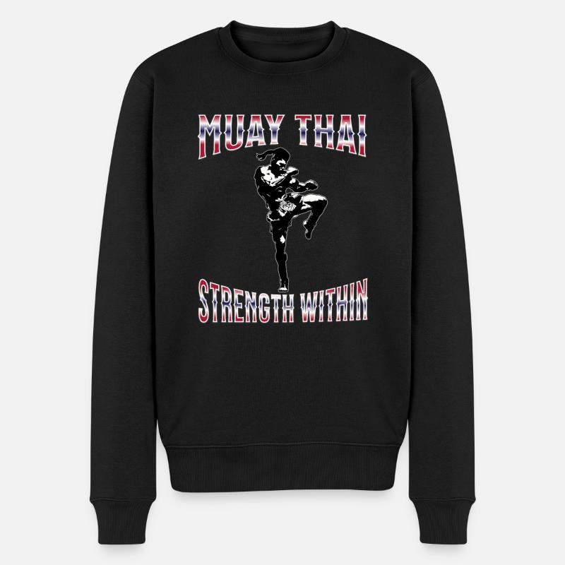 Muay Thai Boxing Muay Thai - Männer Premium Bio Pullover - Schwarz