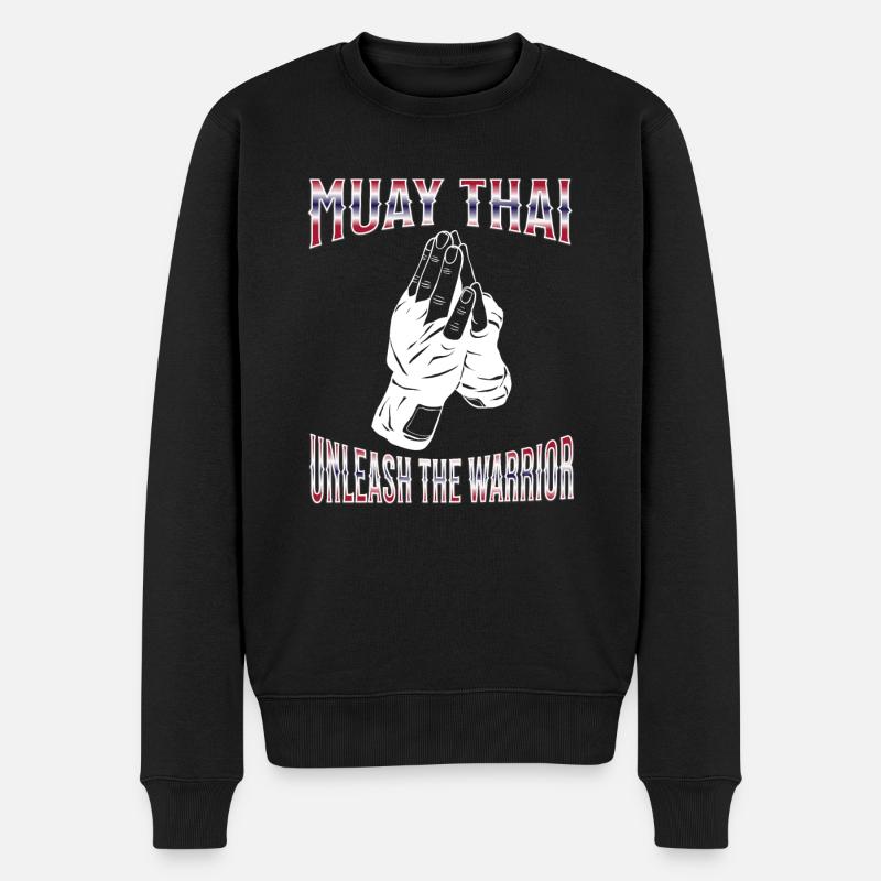 Muay Thai Boxing Muay Thai - Männer Premium Bio Pullover - Schwarz