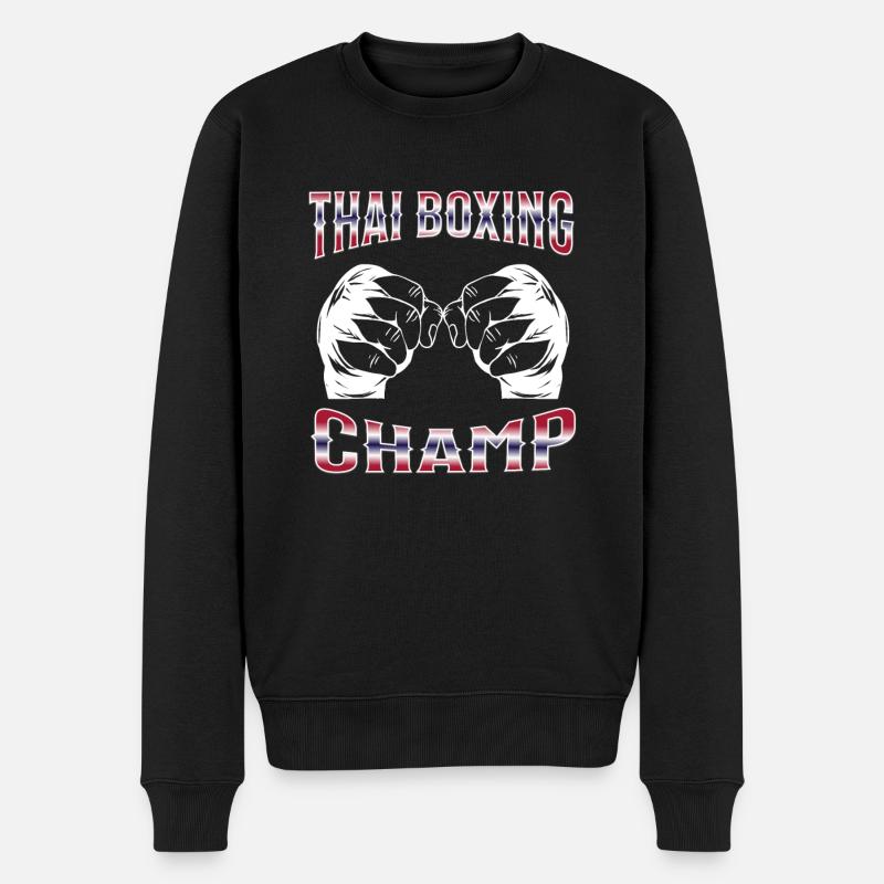 Muay Thai Boxing Muay Thai - Männer Premium Bio Pullover - Schwarz