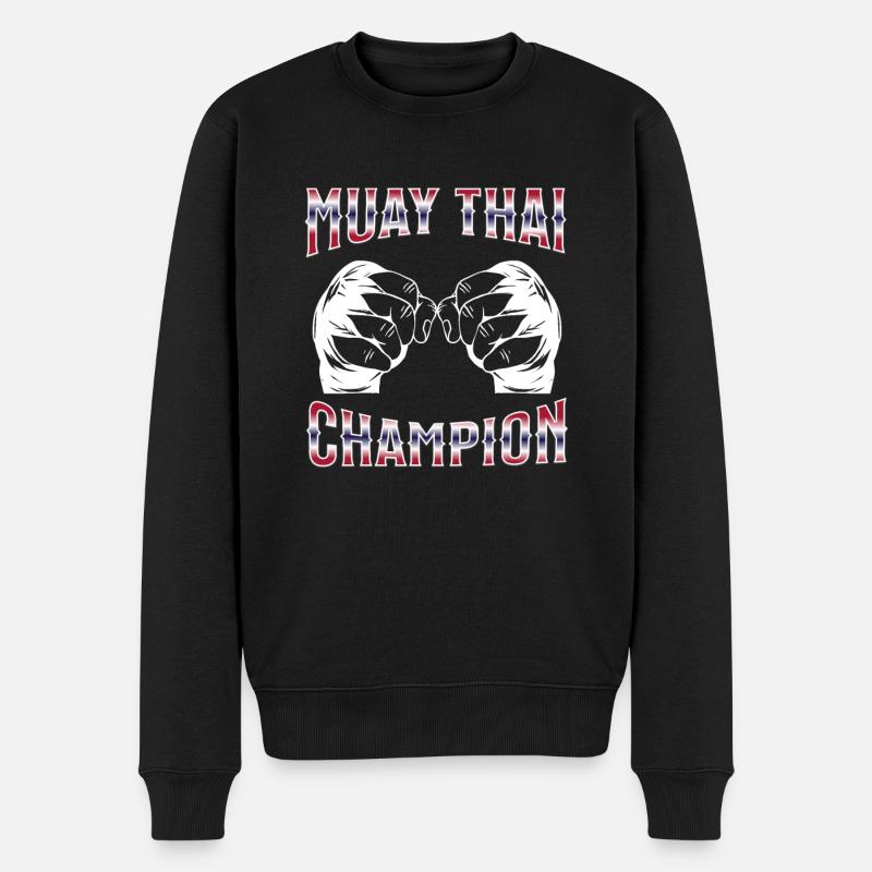 Muay Thai Boxing Muay Thai - Männer Premium Bio Pullover - Schwarz