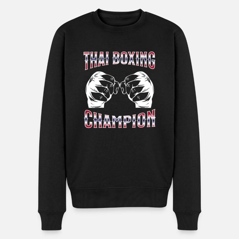 Muay Thai Boxing Muay Thai - Männer Premium Bio Pullover - Schwarz