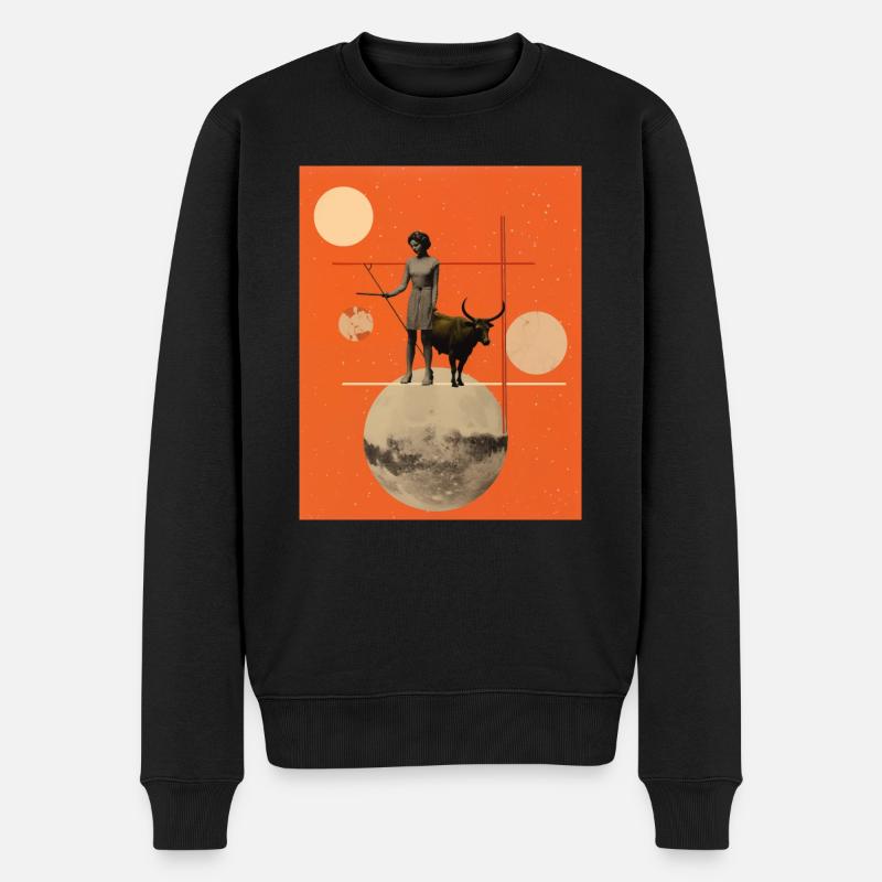 Sagittaire collage art astrologie - Pull Premium bio Homme - noir
