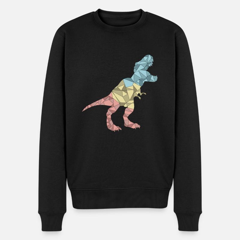 TREX Bunt Geometrisch - Männer Premium Bio Pullover - Schwarz