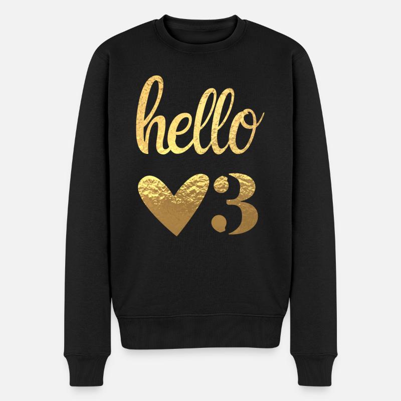 Hello 3 - Pull Premium bio Homme - noir