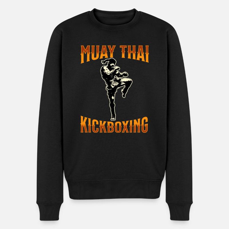 Muay Thai Boxing Muay Thai - Männer Premium Bio Pullover - Schwarz