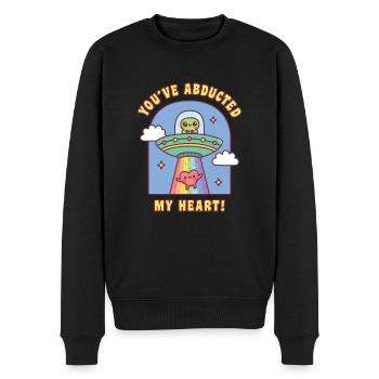 Drôle d’OVNI extraterrestre Vous avez enlevé mon cœur - Pull Premium bio Homme - noir - Devant - Nico (187cm)