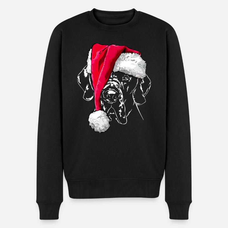 DEUTSCHE DOGGE - GREAT DANE Weihnachten Wilsigns - Männer Premium Bio Pullover - Schwarz