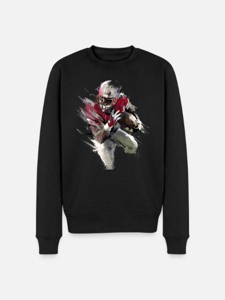 Running Back - Red Jersey - Men's Premium Organic Jumper - black