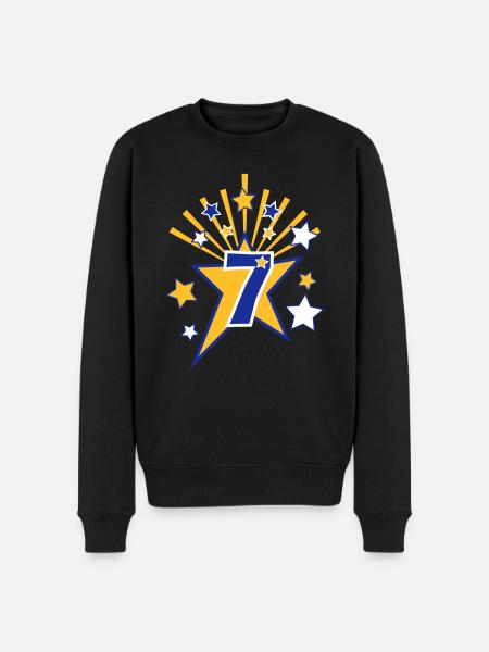 Birthday Star 7 - Men's Premium Organic Jumper - black