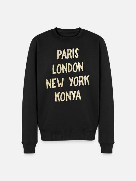 Konya - Men's Premium Organic Jumper - black