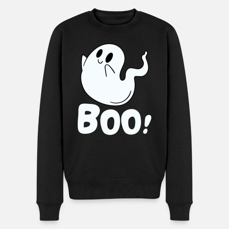 Boo Ghost - Pull Premium bio Homme - noir