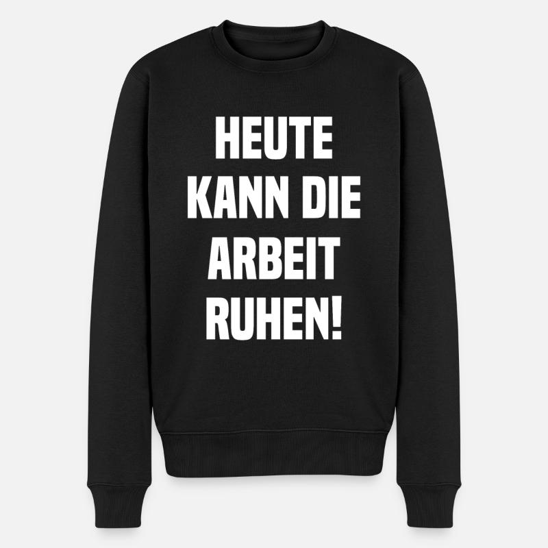 Arbeit Feiertag Wochenende Urlaub - Männer Premium Bio Pullover - Schwarz