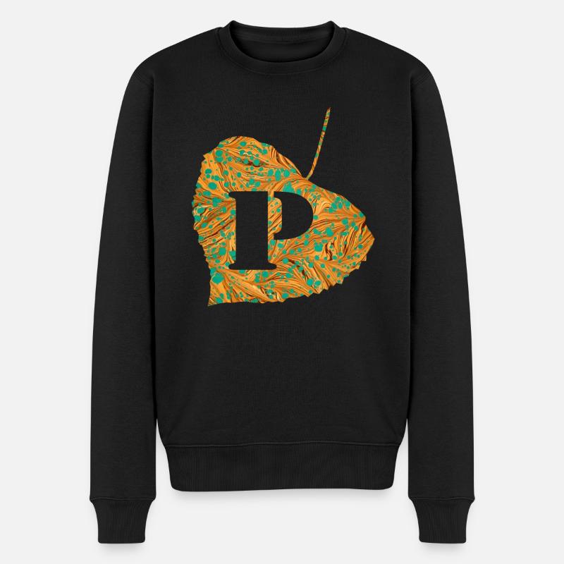 Feuille E 95 p - Pull Premium bio Homme - noir