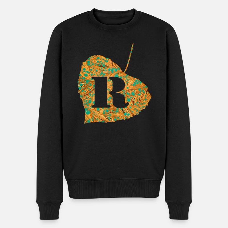 blatt e 95 r - Männer Premium Bio Pullover - Schwarz