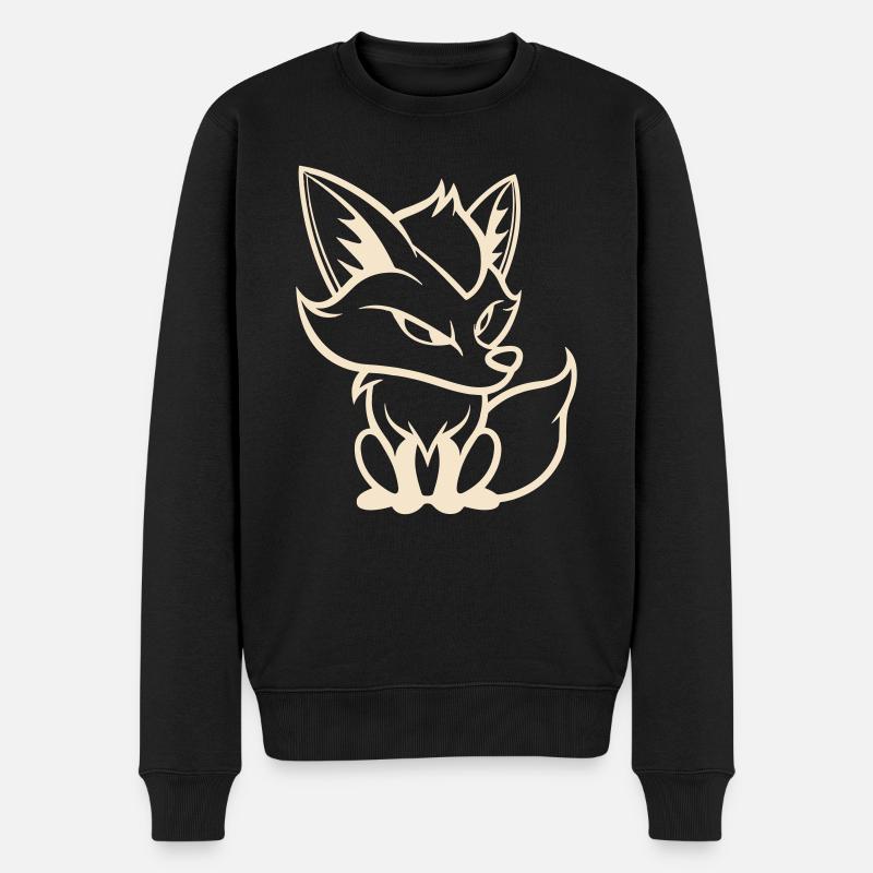 fuchs comic - Männer Premium Bio Pullover - Schwarz