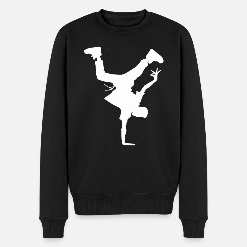 Breakdance - Männer Premium Bio Pullover - Schwarz