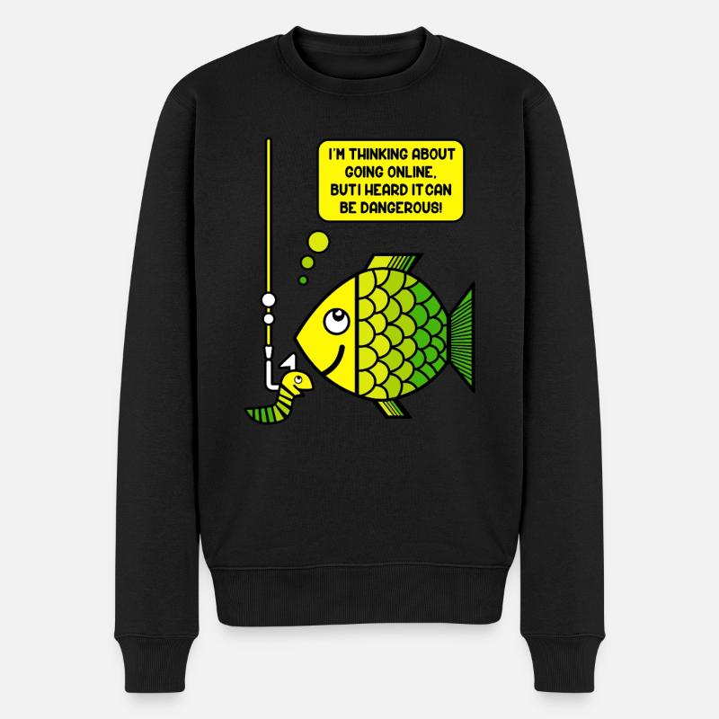Pêche et humour - Pull Premium bio Homme - noir