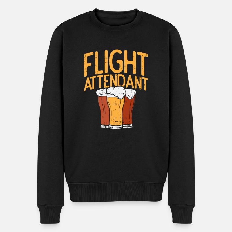 Flight Attendant - Pull Premium bio Homme - noir