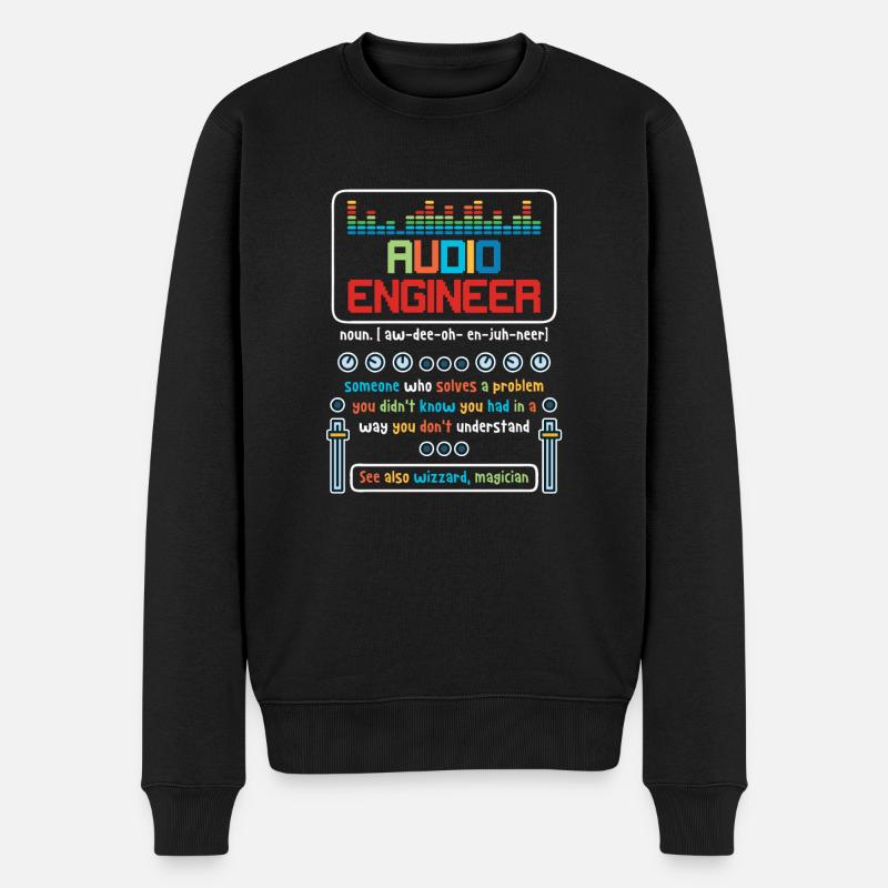 Audio Engineer Definition - Männer Premium Bio Pullover - Schwarz