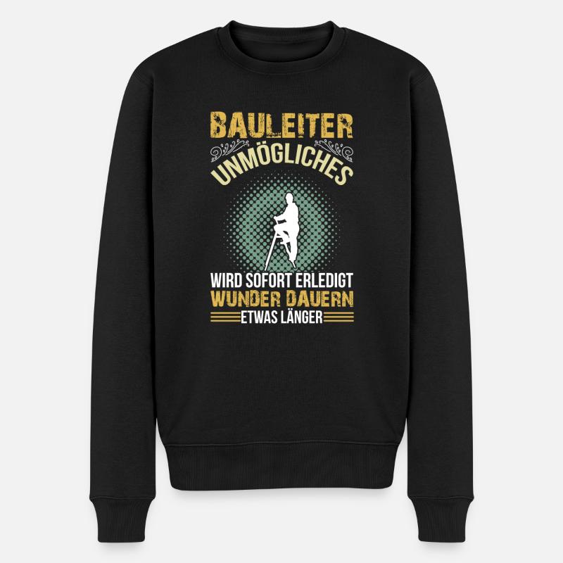 Construction managers make it possible - Men's Premium Organic Jumper - black