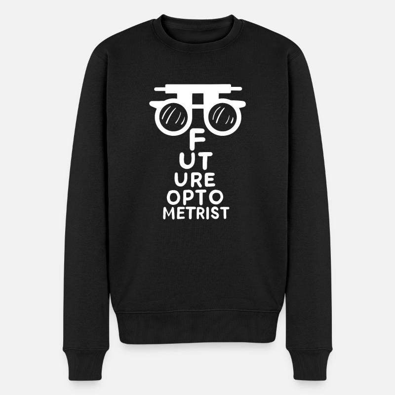 Future Optometrist - Männer Premium Bio Pullover - Schwarz