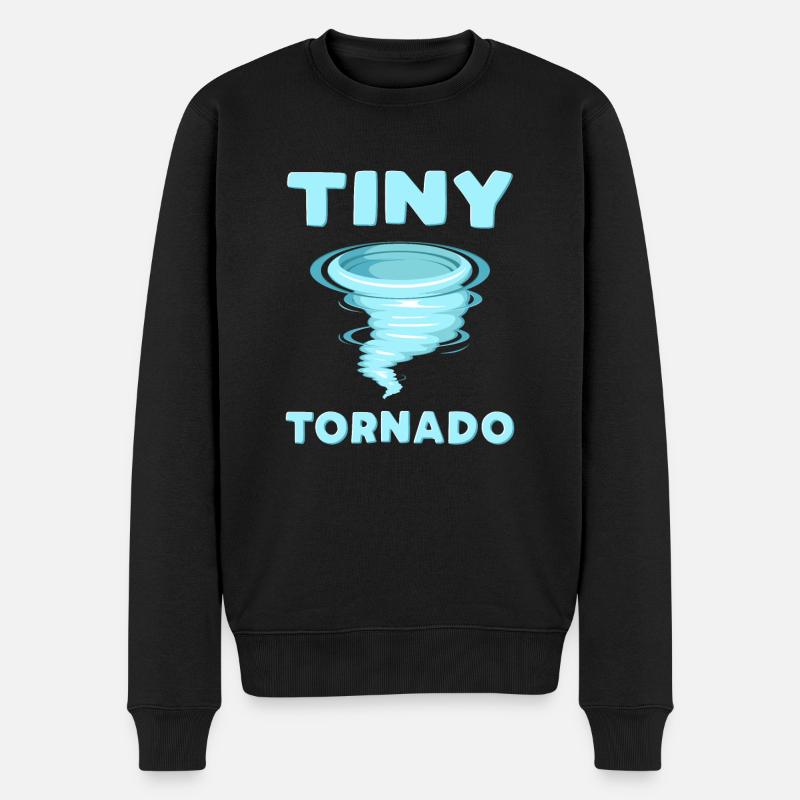 Tiny Tornado - Männer Premium Bio Pullover - Schwarz