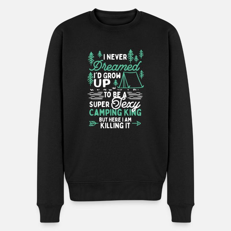 Camping King - Männer Premium Bio Pullover - Schwarz