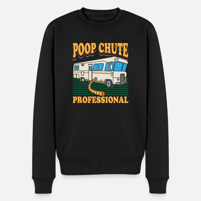 Poop Chute - Männer Premium Bio Pullover - Schwarz