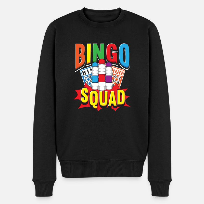 Bingo Squad - Männer Premium Bio Pullover - Schwarz