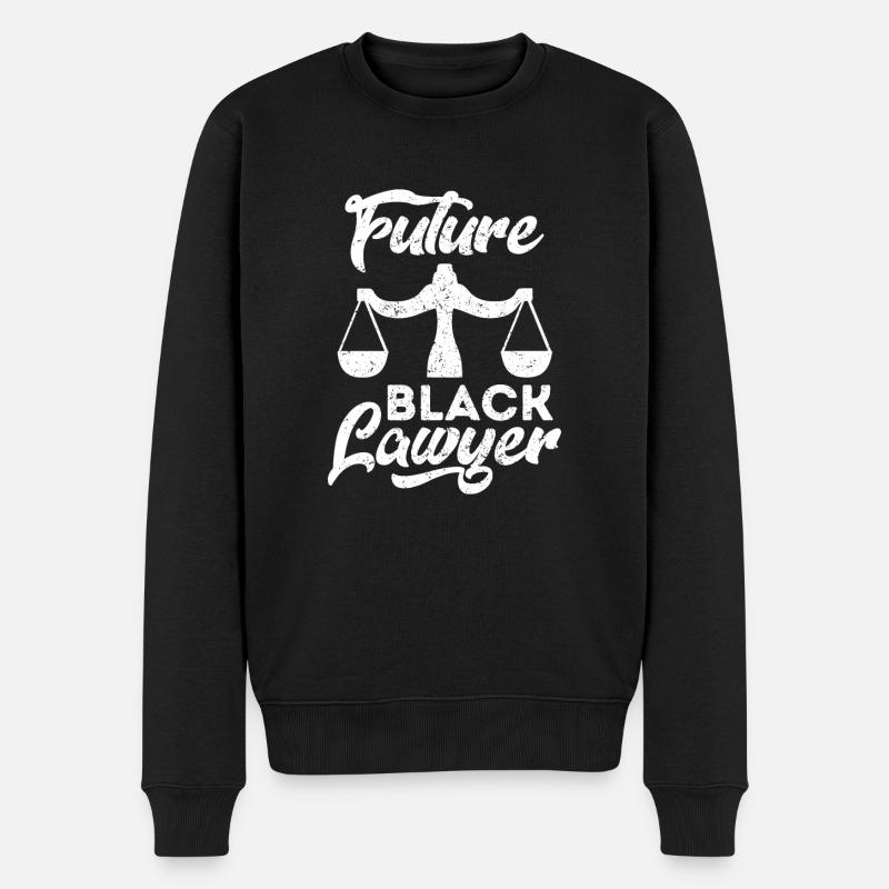 Future Black Lawyer - Männer Premium Bio Pullover - Schwarz