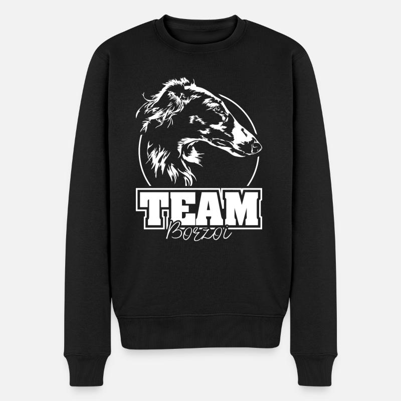 TEAM BORZOI Chiens Sport Chien Lévriers Wilsigns - Pull Premium bio Homme - noir