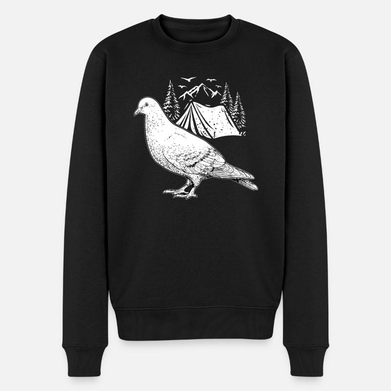 Nature Pigeon Tente - Pull Premium bio Homme - noir