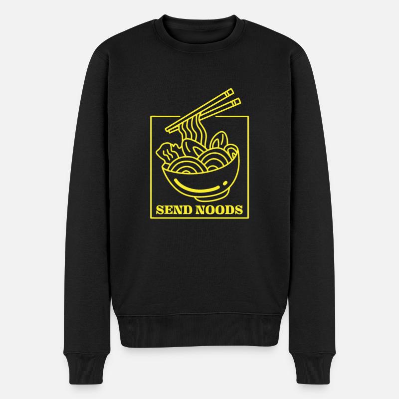 Send Noods - Männer Premium Bio Pullover - Schwarz