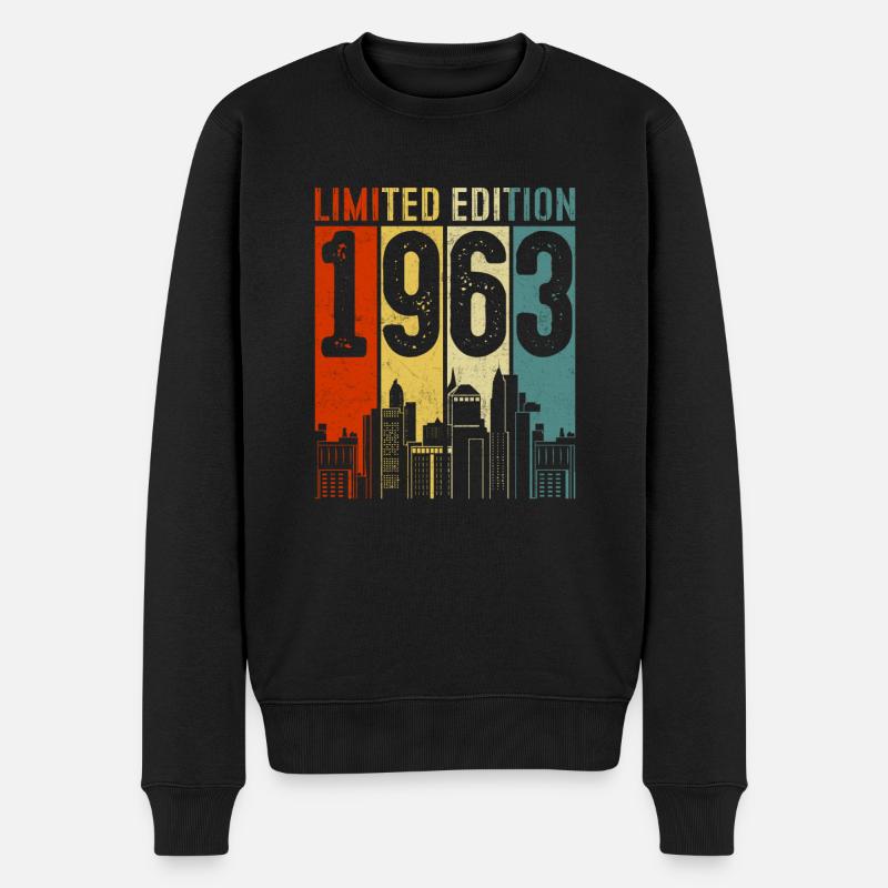 Cadeau 60e anniversaire - Pull Premium bio Homme - noir