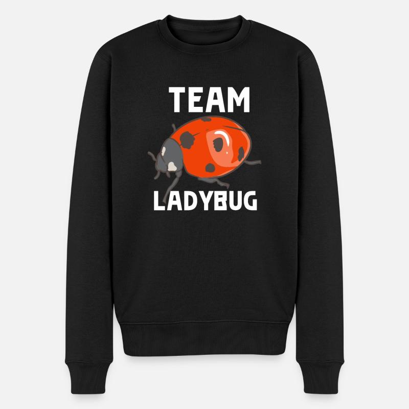 Team Ladybug - Männer Premium Bio Pullover - Schwarz