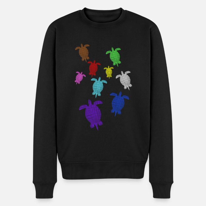 Schildkröten Turtle - Männer Premium Bio Pullover - Schwarz