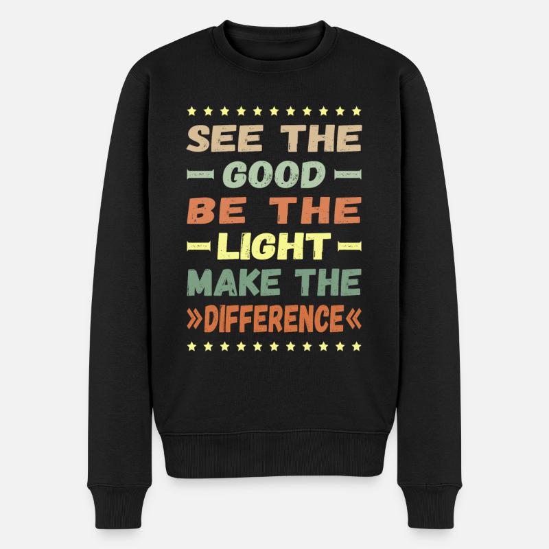 Make the difference - Männer Premium Bio Pullover - Schwarz