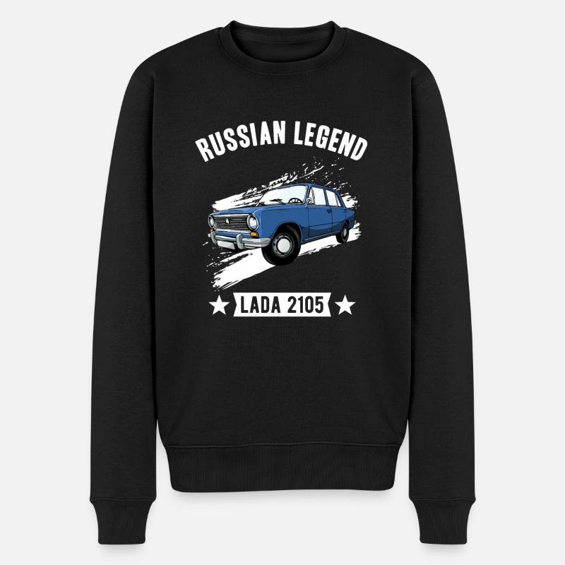 Russian Legend Schiguli Lada 2105 Russland UdSSR - Männer Premium Bio Pullover - Schwarz