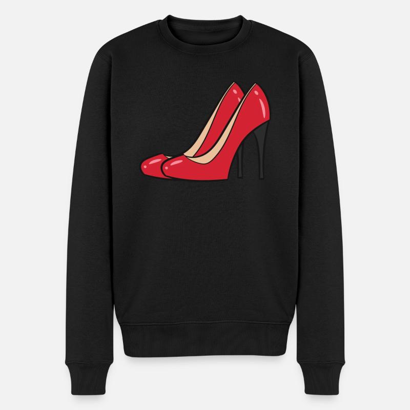 Talons hauts rouge - Paire d’escarpins rouges - Pull Premium bio Homme - noir