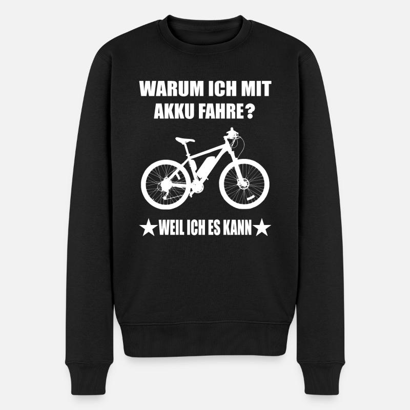 Fahrrad - Männer Premium Bio Pullover - Schwarz