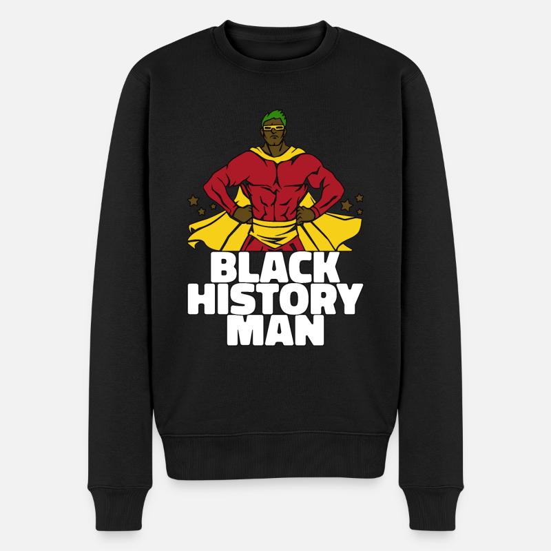 black history Held Geschenk - Männer Premium Bio Pullover - Schwarz