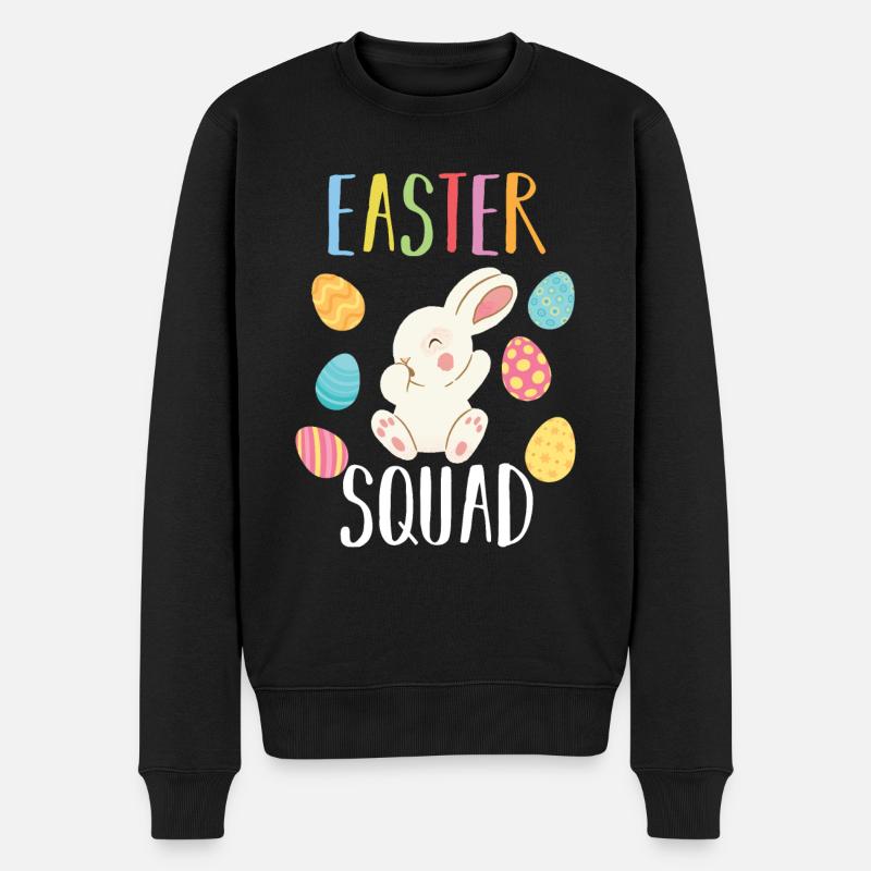 Ostern Hase Osterhase Geschenkidee - Männer Premium Bio Pullover - Schwarz