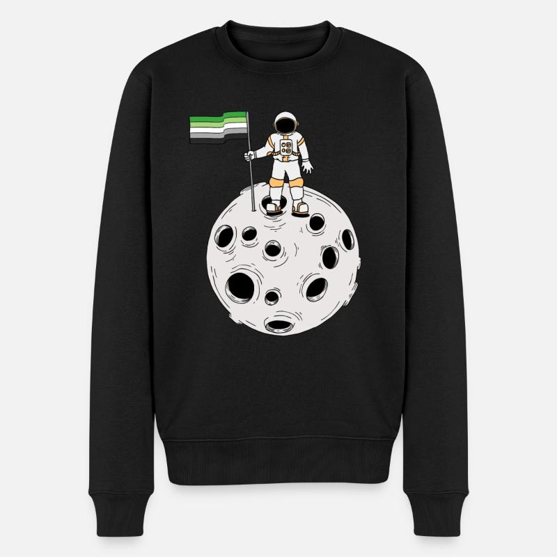 Astronaute aromatique Drapeau aromatique - Pull Premium bio Homme - noir
