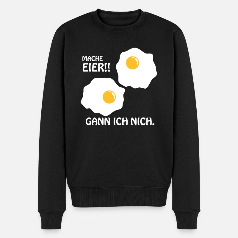Mache Eier - Männer Premium Bio Pullover - Schwarz