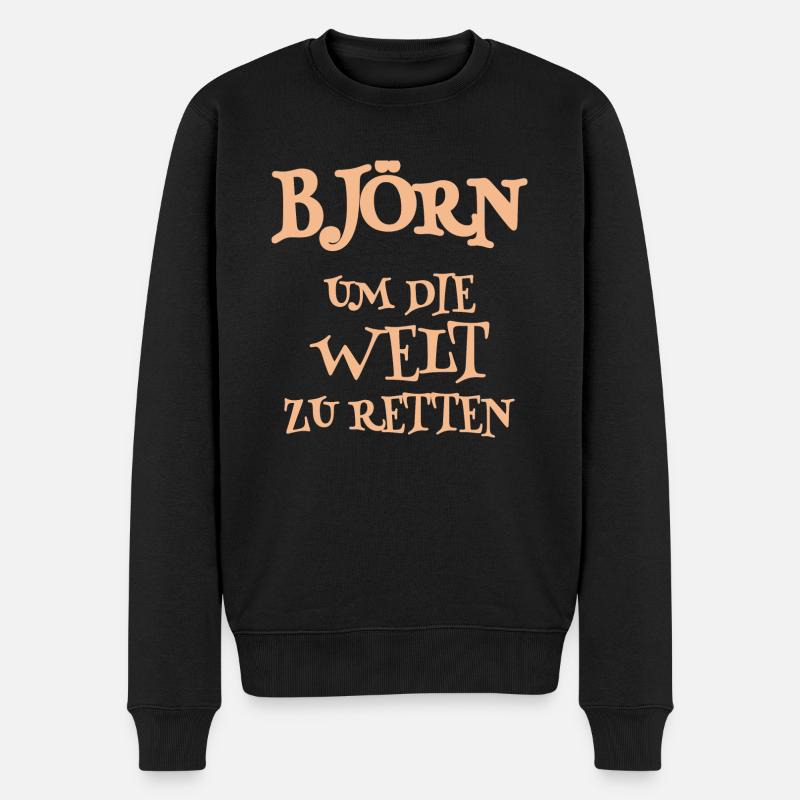 Held Björn - Männer Premium Bio Pullover - Schwarz