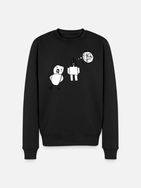 Robo Love - Men's Premium Organic Jumper - black